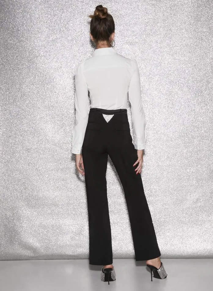 Fleur Du Mal Bottoms Women Crystal Cutout Pant Black Fleur Du Mal Bottoms Women Crystal Cutout Pant Black