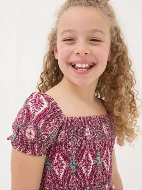 Girls Fatface Dresses Adele Purple Paisley Midi Dress Girls Fatface Dresses Adele Purple Paisley Midi Dress