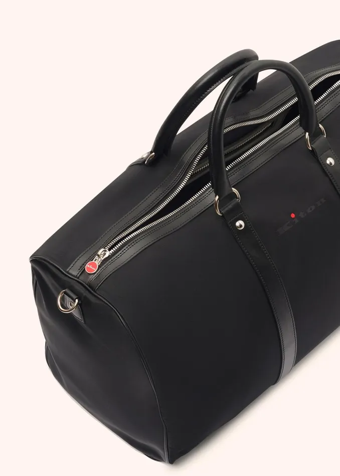 GYM BAG WITH LEATHER INSERTS Men Kiton Bags And Wallets