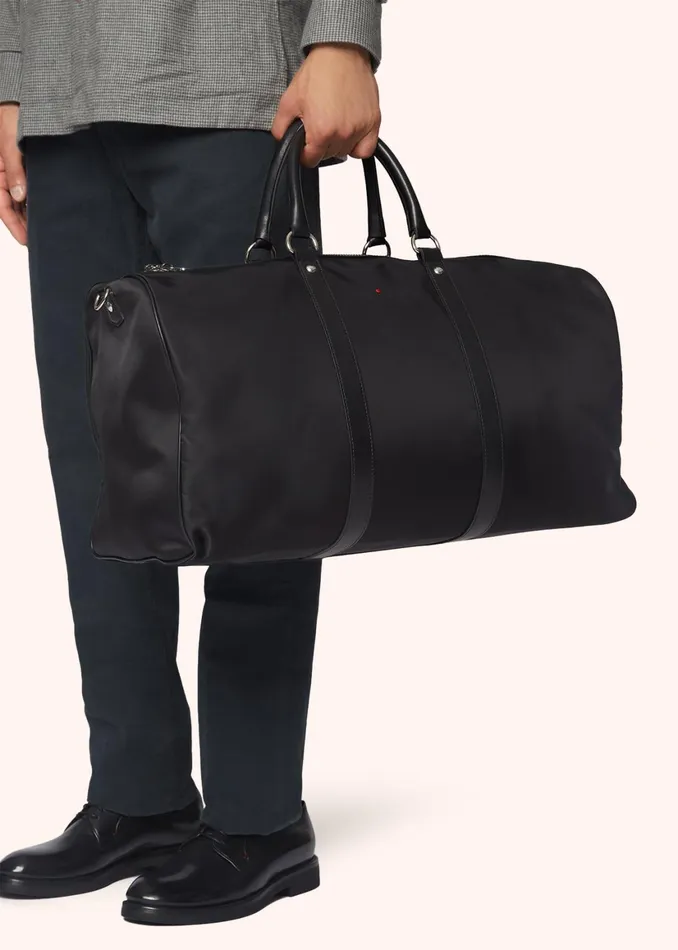 GYM BAG WITH LEATHER INSERTS Men Kiton Bags And Wallets