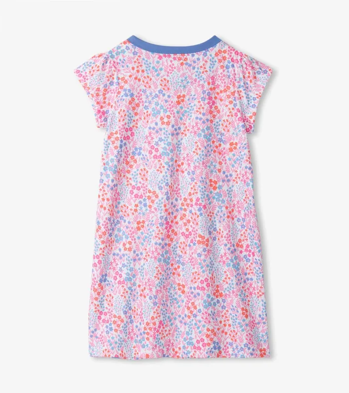 Hatley Girls Ditsy Floral Short Sleeve Nightgown Girls Sleepwear