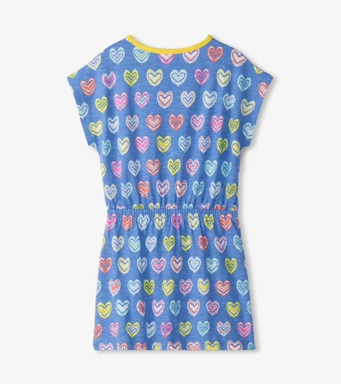 Hatley Girls Shibori Hearts Relaxed Dress Girls Dresses