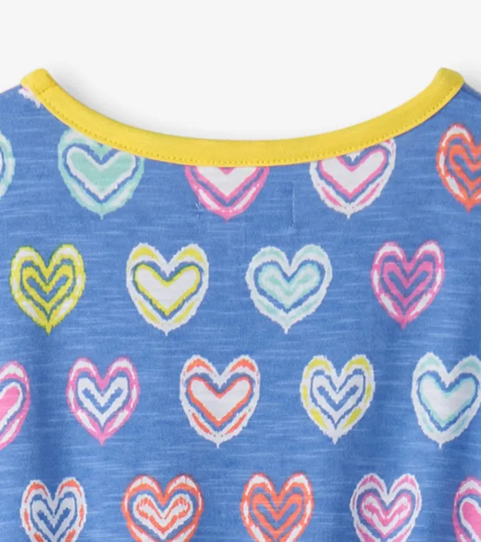 Hatley Girls Shibori Hearts Relaxed Dress Girls Dresses