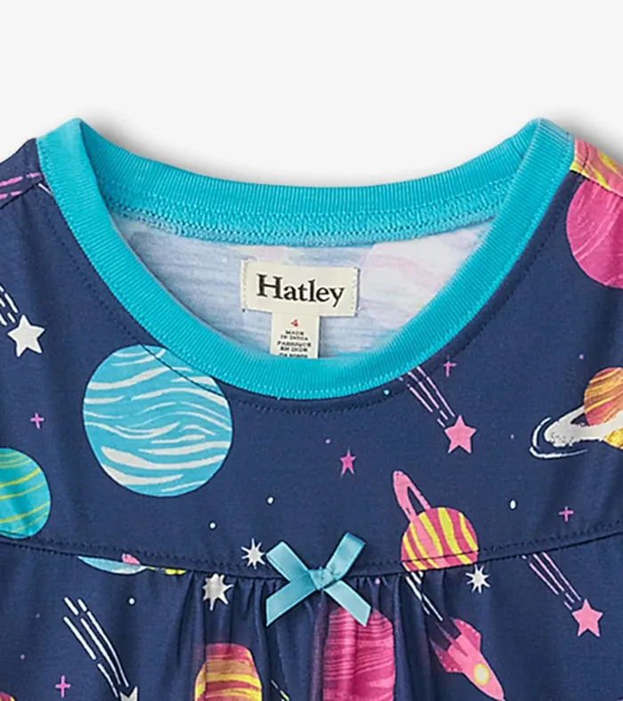 Hatley Interstellar Long Sleeve Girls Nightgown Girls Sleepwear