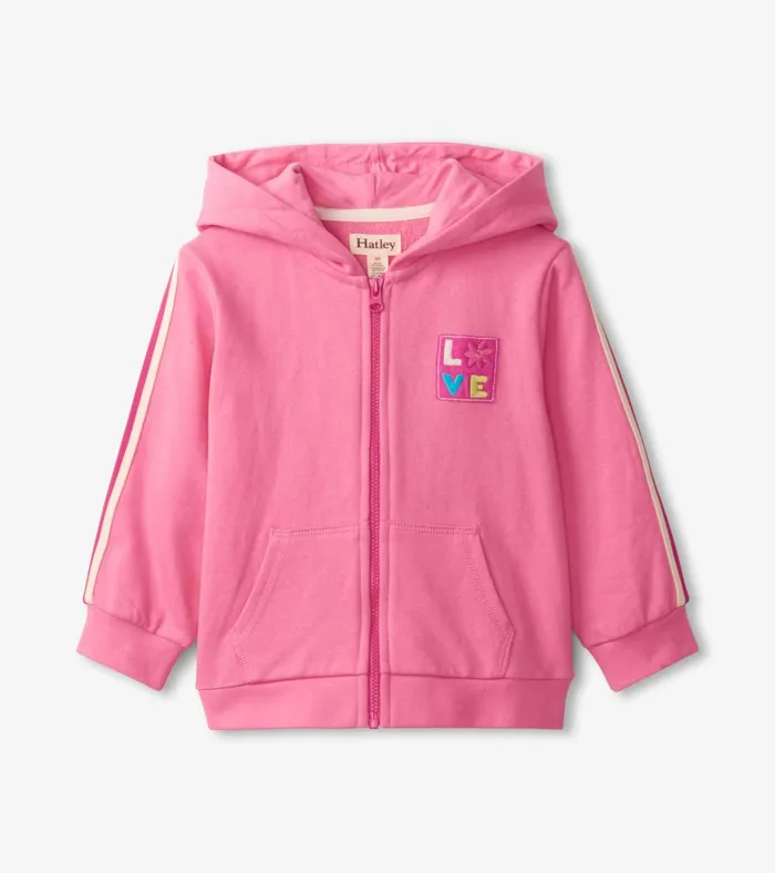 Hatley Rainbow Heart Hoodie Baby and Toddler Sweaters