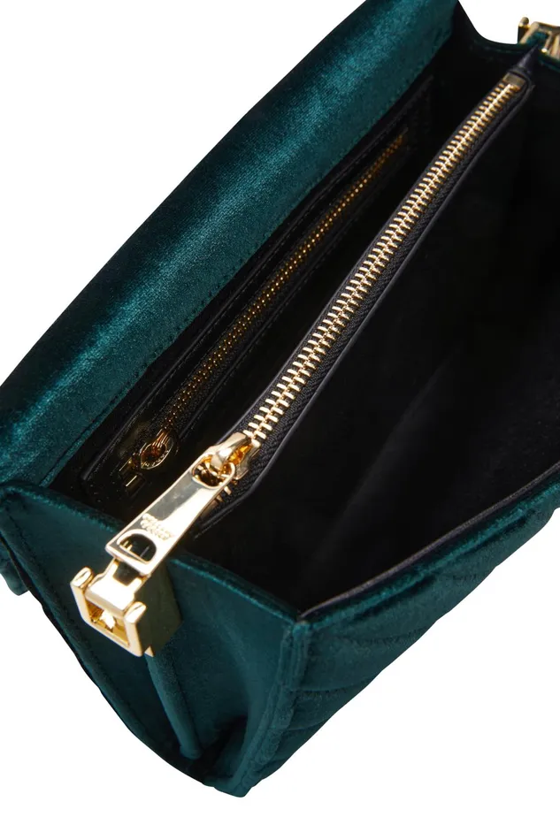 Holland Cooper Bags Women Belgravia Clutch Bag Emerald Velvet
