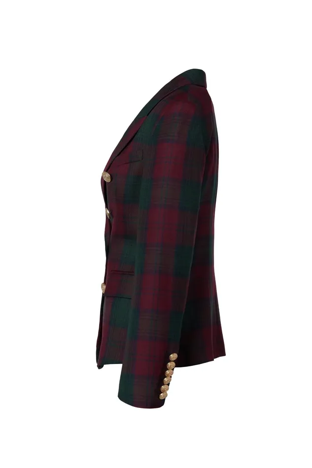 Holland Cooper Blazers Women Knightsbridge Blazer Mulberry Tartan Holland Cooper Blazers Women Knightsbridge Blazer Mulberry Tartan