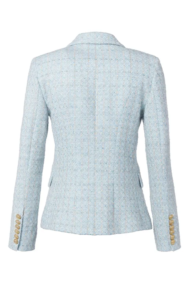Holland Cooper Blazers Women Knightsbridge Blazer Sky Blue Boucle