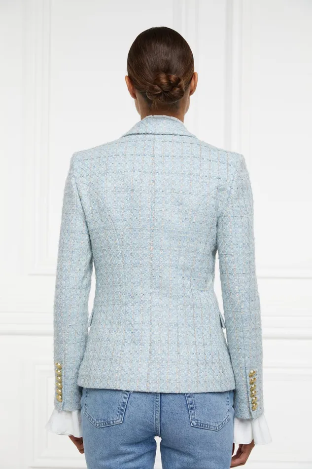 Holland Cooper Blazers Women Knightsbridge Blazer Sky Blue Boucle