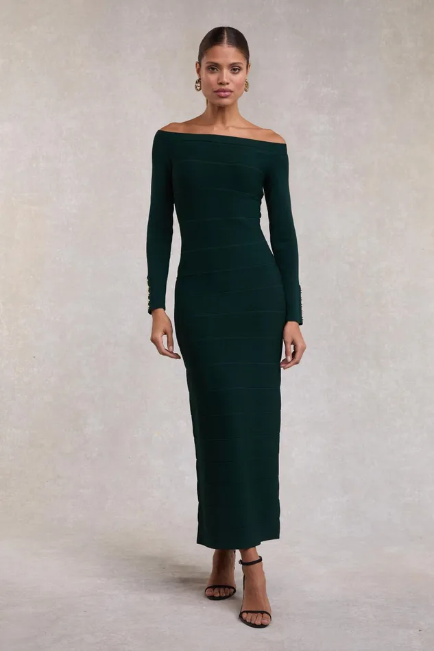 Holland Cooper Dresses Women Christina Bandage Dress Deep Emerald