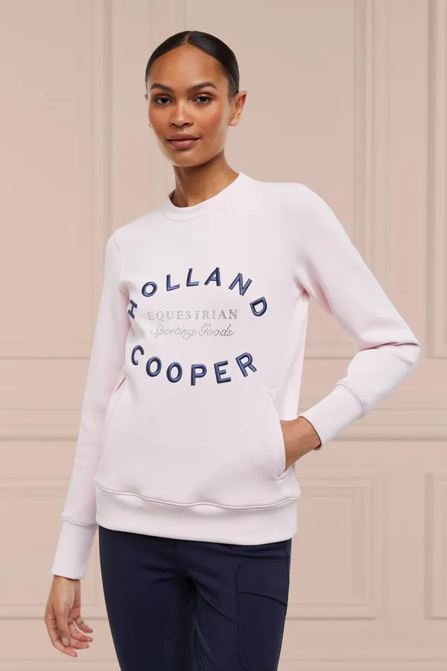 Holland Cooper Hoodies and Sweatshirts Women Crystal Crew Neck Sweat Blush Holland Cooper Hoodies and Sweatshirts Women Crystal Crew Neck Sweat Blush