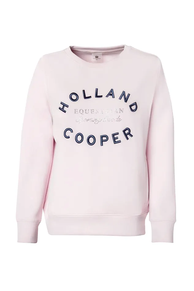 Holland Cooper Hoodies and Sweatshirts Women Crystal Crew Neck Sweat Blush Holland Cooper Hoodies and Sweatshirts Women Crystal Crew Neck Sweat Blush