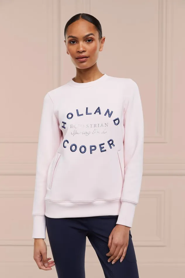 Holland Cooper Hoodies and Sweatshirts Women Crystal Crew Neck Sweat Blush Holland Cooper Hoodies and Sweatshirts Women Crystal Crew Neck Sweat Blush
