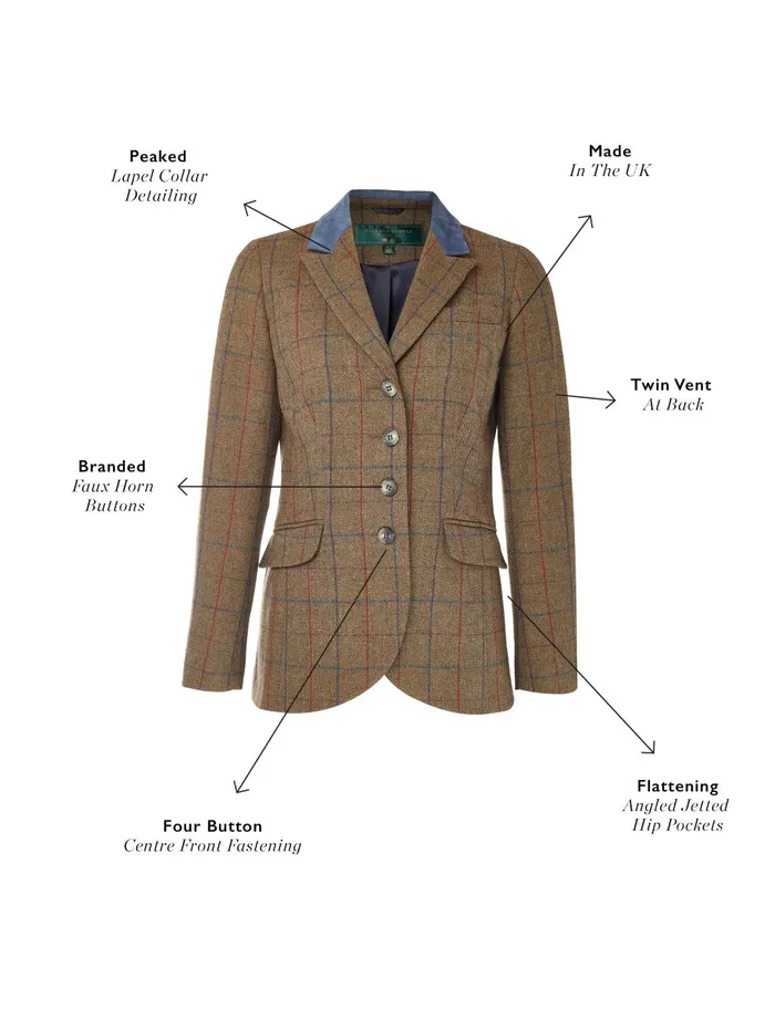 Holland Cooper Jackets Women Tweed Riding Jacket Glen Green