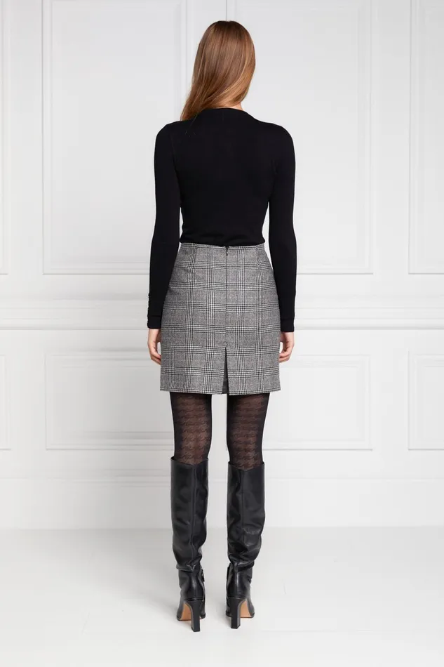 Holland Cooper Knitwear Women Buttoned Knit Crew Neck Black