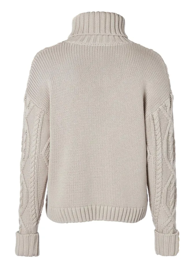 Holland Cooper Knitwear Women Noveli Cable Knit Taupe Holland Cooper Knitwear Women Noveli Cable Knit Taupe