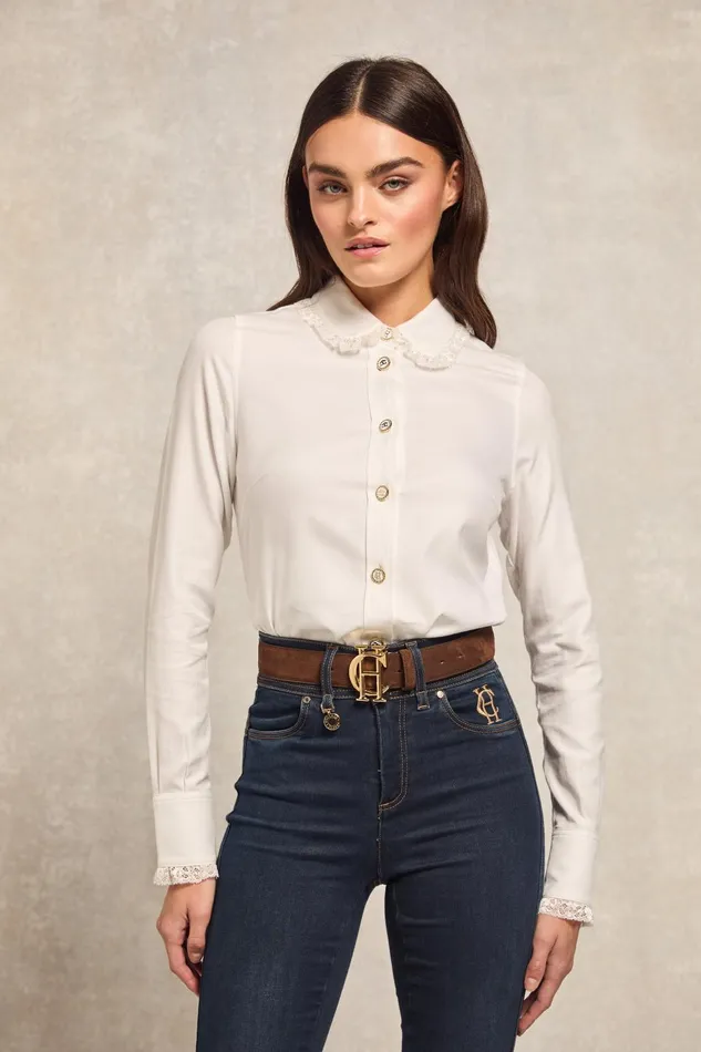 Holland Cooper Shirts and Blouses Women Rose Shirt White Holland Cooper Shirts and Blouses Women Rose Shirt White