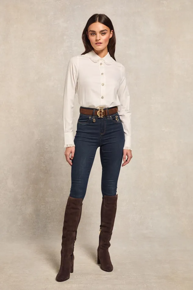 Holland Cooper Shirts and Blouses Women Rose Shirt White Holland Cooper Shirts and Blouses Women Rose Shirt White