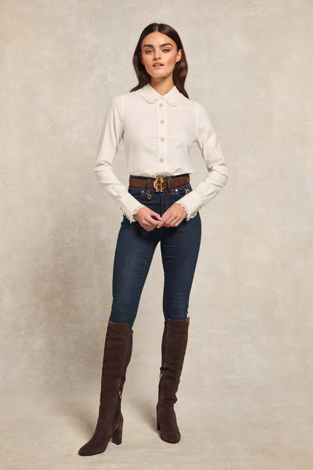 Holland Cooper Shirts and Blouses Women Rose Shirt White Holland Cooper Shirts and Blouses Women Rose Shirt White
