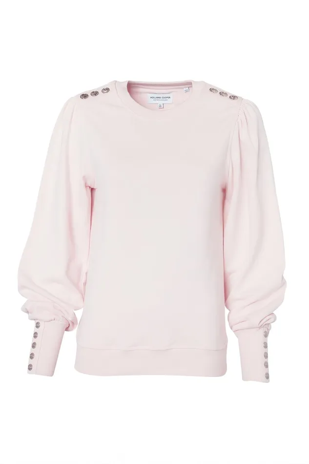 Holland Cooper Sweatshirts Women Kelso Crew Palest Pink Holland Cooper Sweatshirts Women Kelso Crew Palest Pink