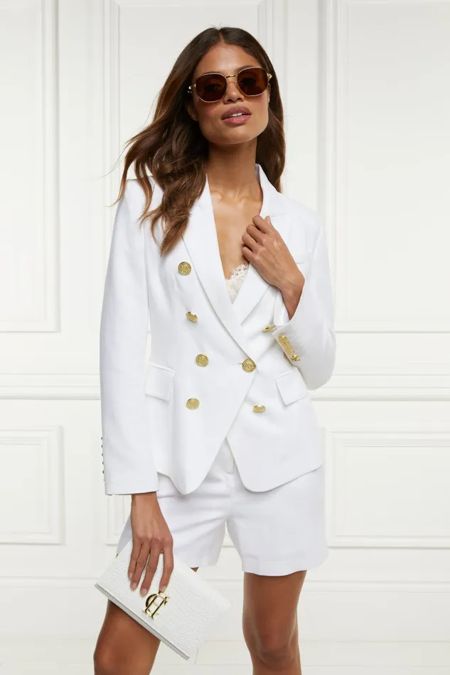 Holland Cooper Tailoring Women Knightsbridge Blazer Oyster Linen