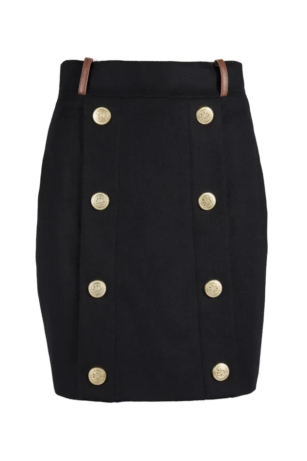 Holland Cooper Tailoring Women Knightsbridge Skirt Soft Black Tan Holland Cooper Tailoring Women Knightsbridge Skirt Soft Black Tan