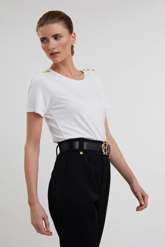 Holland Cooper Tees Women Relax Fit Crew Neck Tee White Holland Cooper Tees Women Relax Fit Crew Neck Tee White