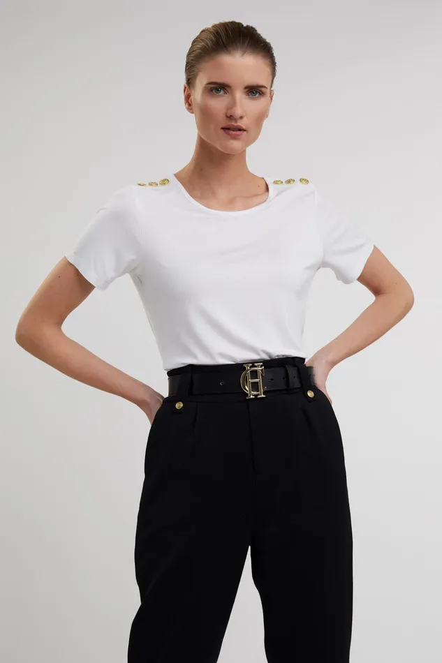 Holland Cooper Tees Women Relax Fit Crew Neck Tee White Holland Cooper Tees Women Relax Fit Crew Neck Tee White
