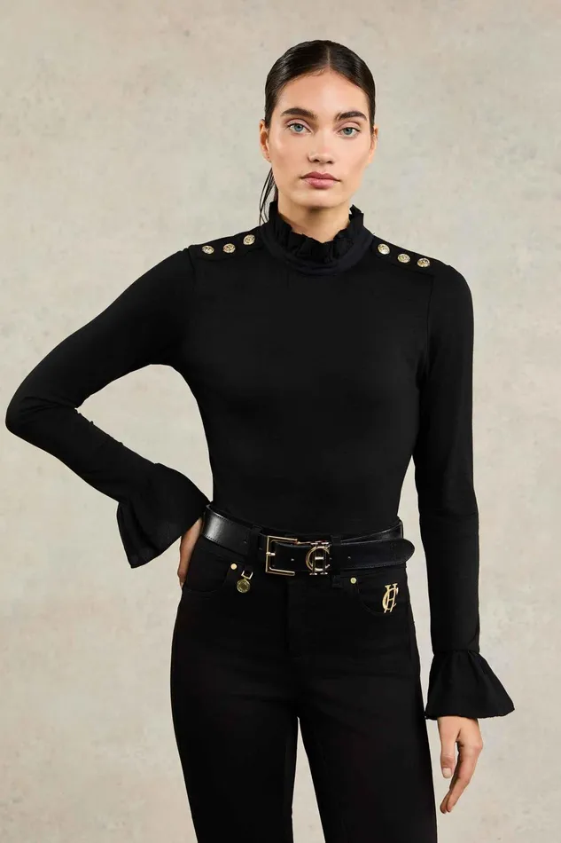 Holland Cooper Tops Women Lilibet Jersey Tee Black