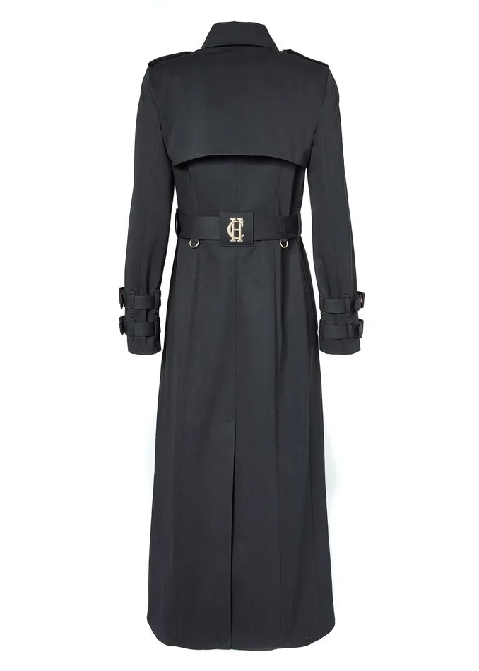 Holland Cooper Trench Coats Women Gatcombe Full Length Trench Coat Black