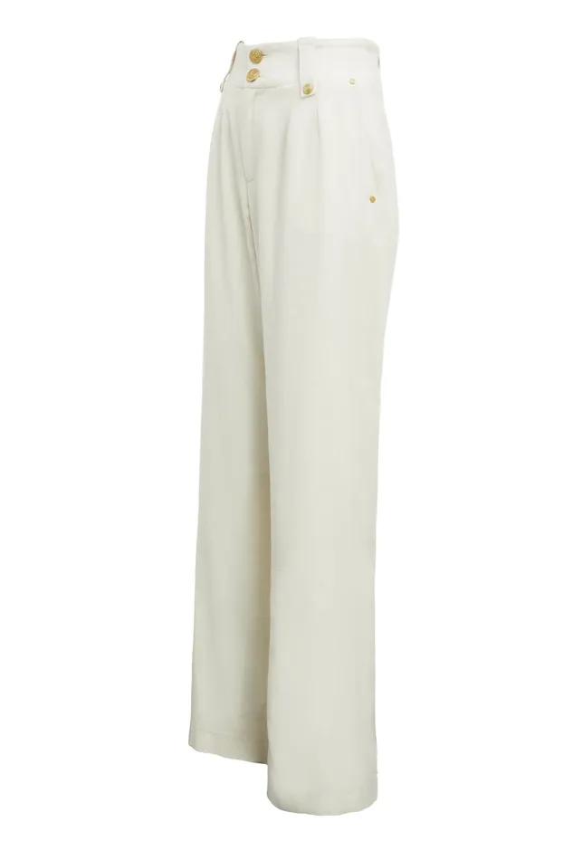Holland Cooper Trousers Women High Waisted Straight Trouser Ivory Holland Cooper Trousers Women High Waisted Straight Trouser Ivory