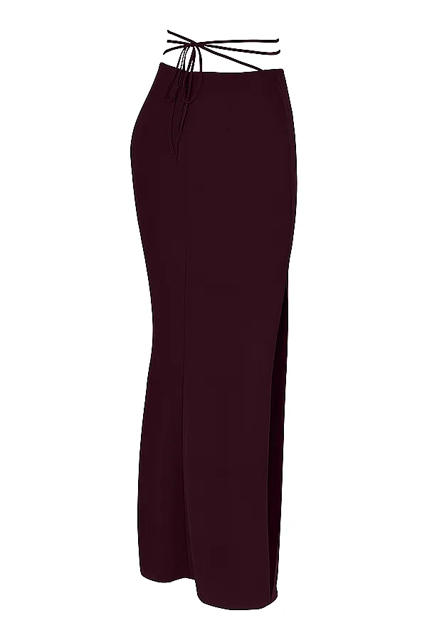 House Of CB AmalfiPrune Cutout Maxi Skirt Prune Women Skirts