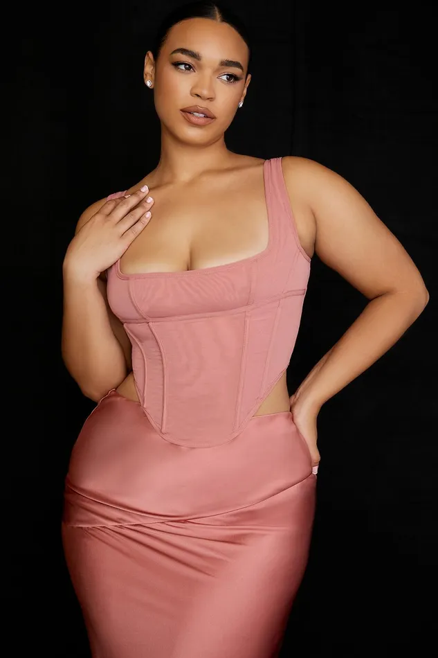 House Of CB EdettaRose Mesh Corset 8211 SALE Rose Women Corsets