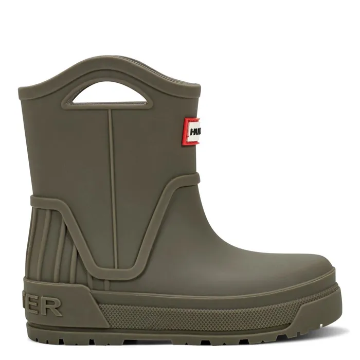 Hunter Boots Little Kids Georgey Waterproof Rain Boots Dark Green Kids Rain Boots