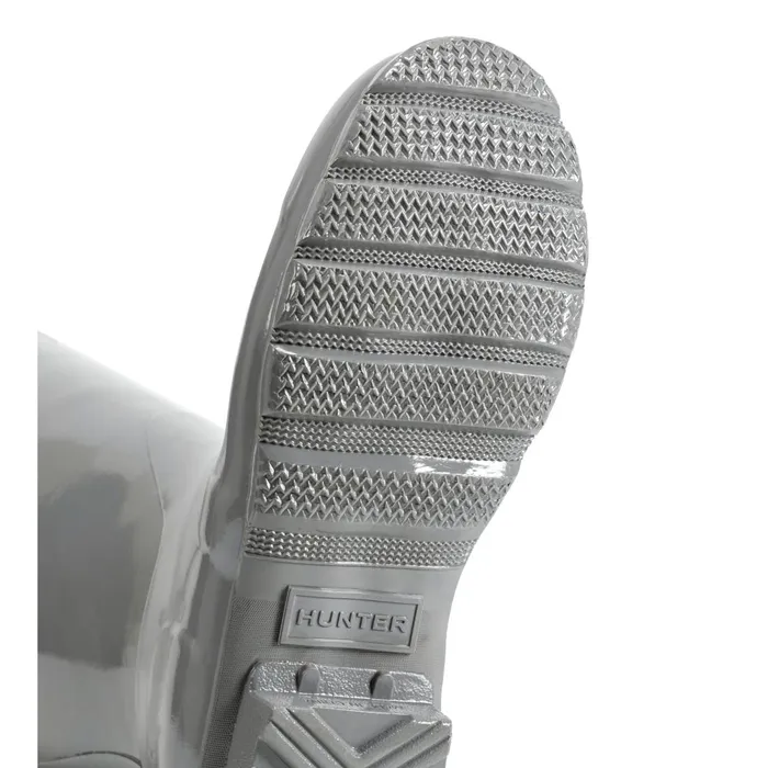 Hunter Boots Original Tall Gloss Rain Boots Medium Gray Women Rain Boots