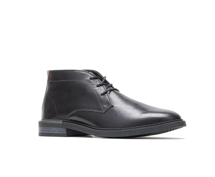 Hush Puppies Boots Men Davis Chukka Boot Black Leather