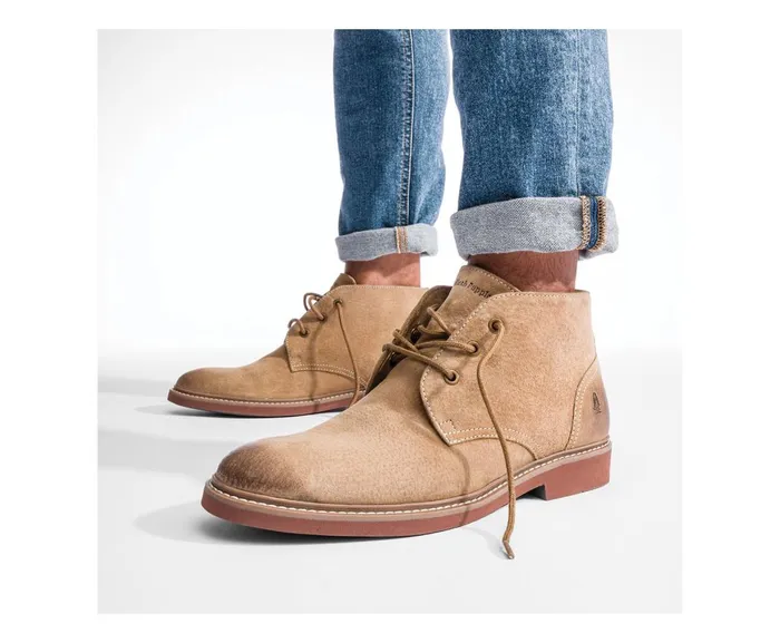Hush Puppies Boots Men Detroit Chukka Black Leather Hush Puppies Boots Men Detroit Chukka Black Leather