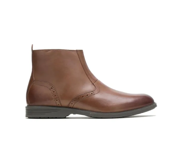 Hush Puppies Boots Men Shepsky Zip Boot Brown Leather
