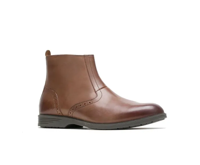 Hush Puppies Boots Men Shepsky Zip Boot Brown Leather Hush Puppies Boots Men Shepsky Zip Boot Brown Leather