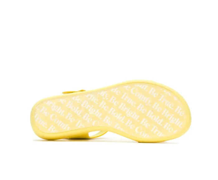 Hush Puppies Sandals Women Brite Jells Quarter Strap Sandal Sun Yellow