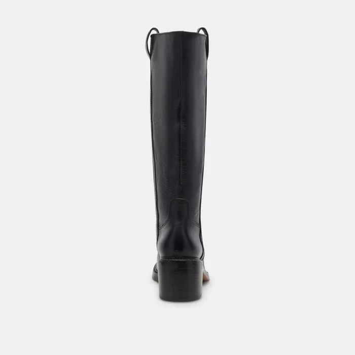Illora Boots Black Leather Women Dolce Vita Boots and Booties