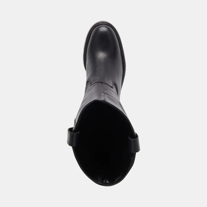 Illora Boots Black Leather Women Dolce Vita Boots and Booties