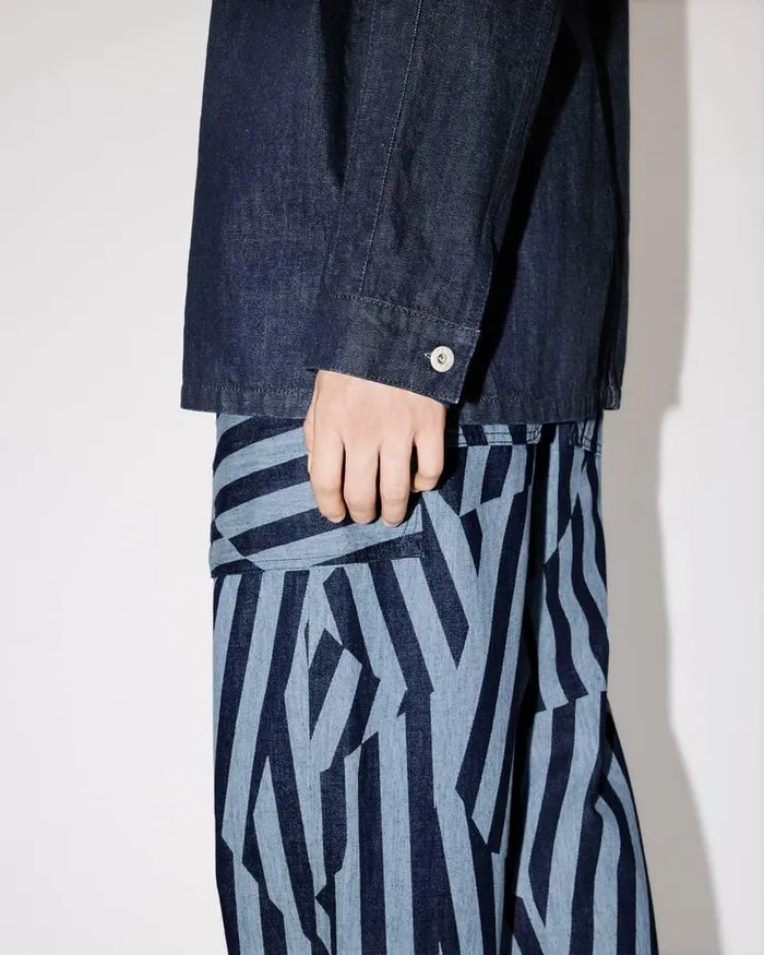 Kenzo Jackets And Coats Men 039Boke Flower039 Embroidered Denim Kimono Jacket Rinse Blue Denim