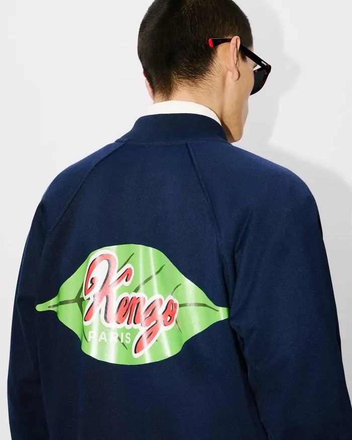 Kenzo Jackets And Coats Men Fruit Stickers039 Track Jacket Midnight Blue