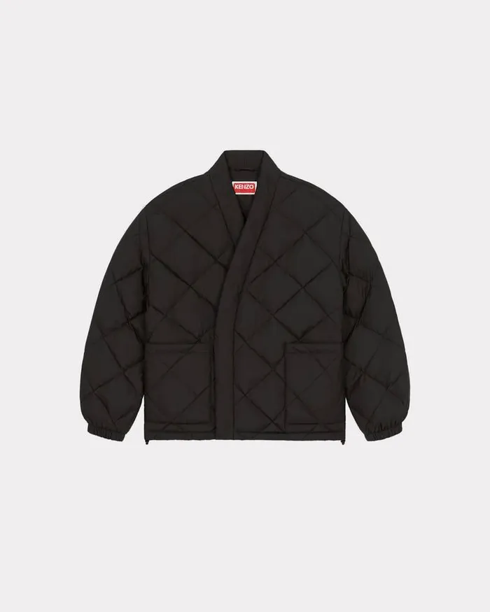 Kenzo Jackets And Coats Men Kimono Puffer Jacket Black