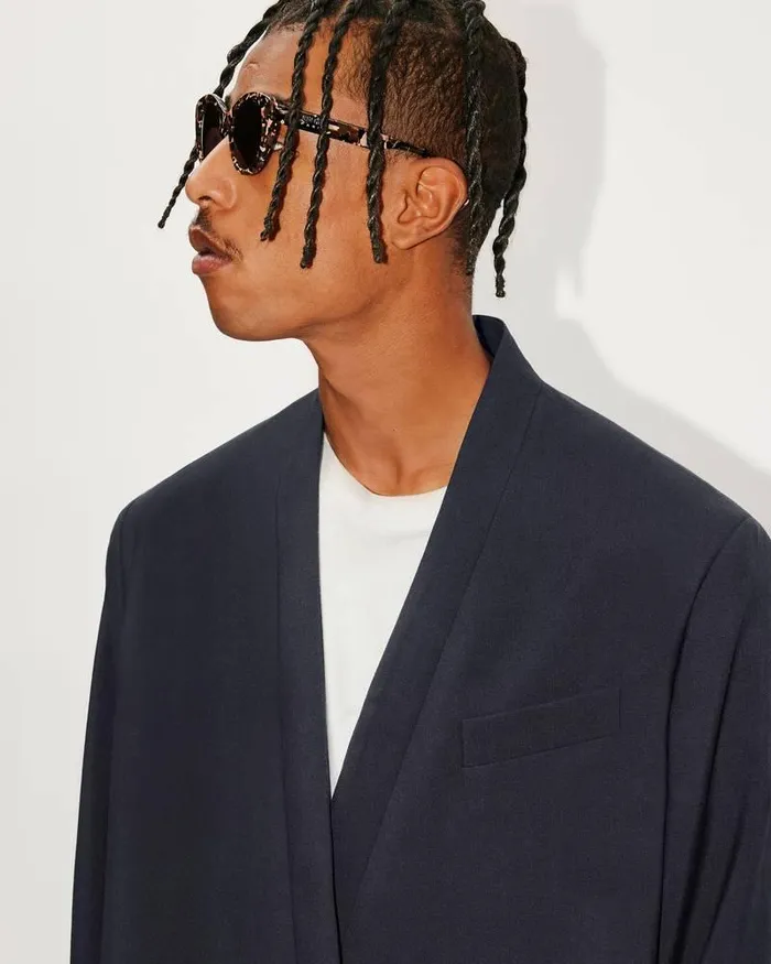 Kenzo Jackets And Coats Men Kimono Suit Jacket Midnight Blue
