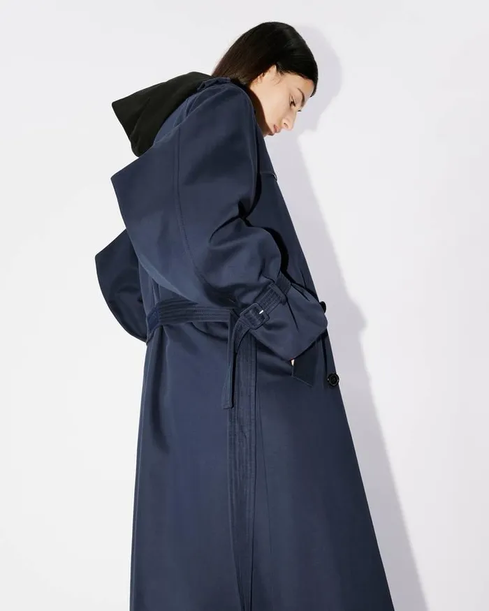 Kenzo Jackets And Coats Women Kimono Trench Coat Midnight Blue