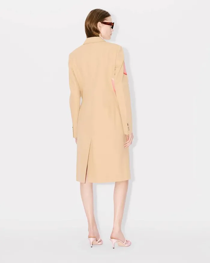 Kenzo Jackets And Coats Women Rose039 Embroidered Coat Camel