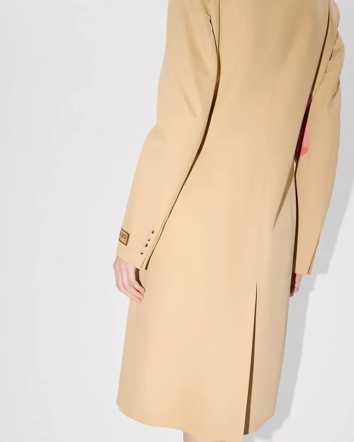 Kenzo Jackets And Coats Women Rose039 Embroidered Coat Camel