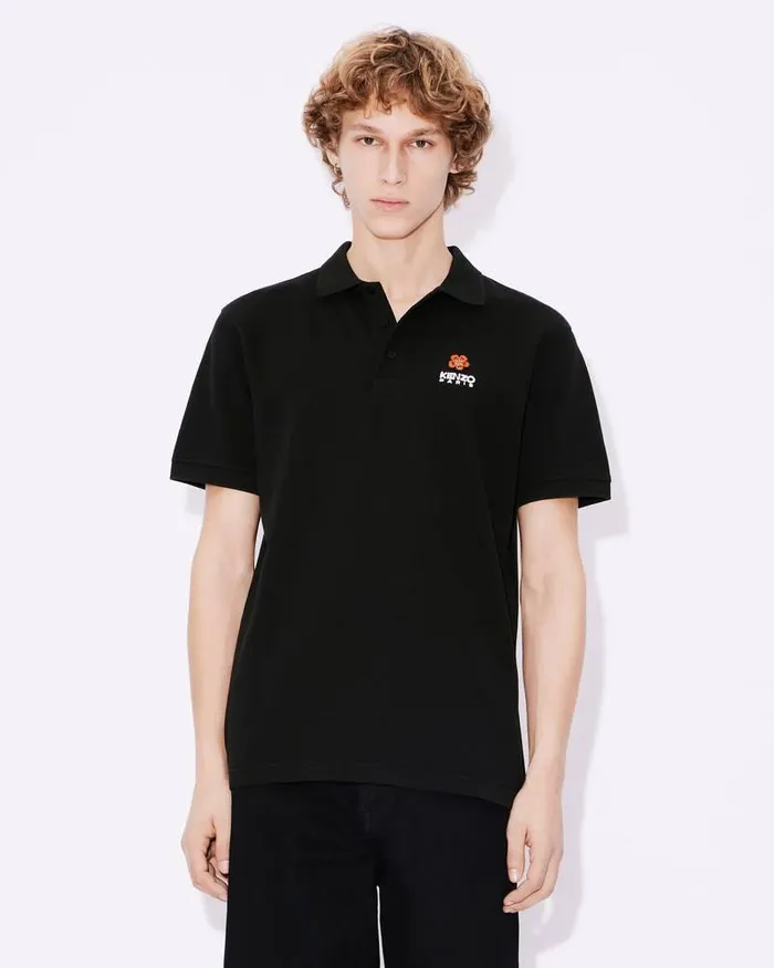 Kenzo TShirts And Polos Men 039Boke Flower039 Embroidered Polo Shirt Black